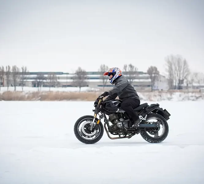 冬でもバイクに乗るよ！